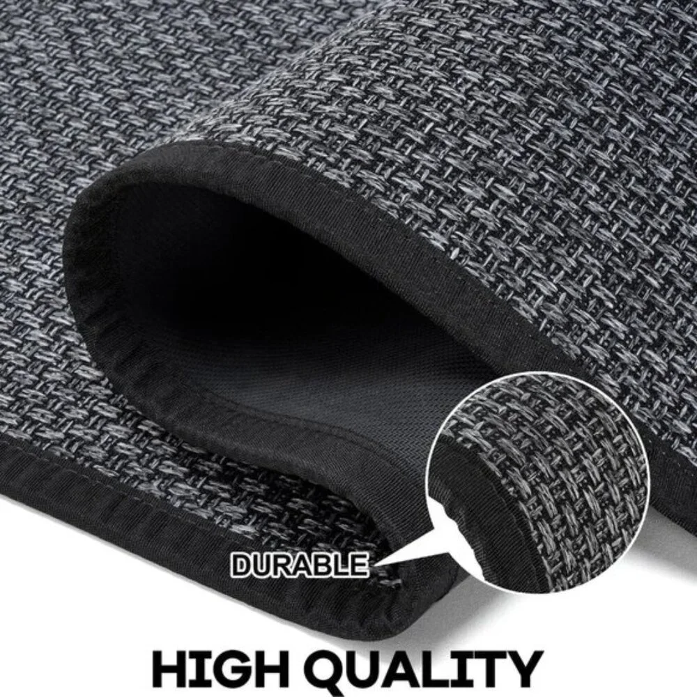New Black Kitchen Rug, Washable Non-Slip Absorbent Mat for Sink, Door & Entryway